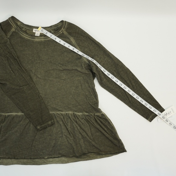 Style & Co High Low Hem Ruffled Sweat Shirt Top 0X - Picture 3 of 8